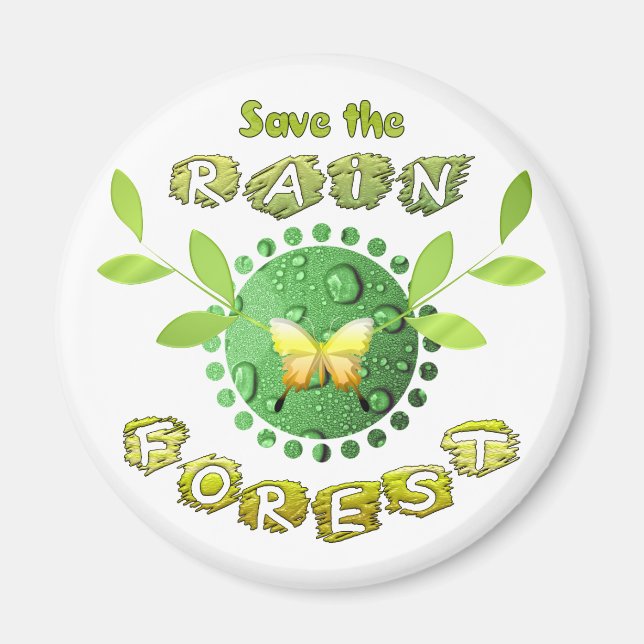 Save the Rainforest Magnet (Front)