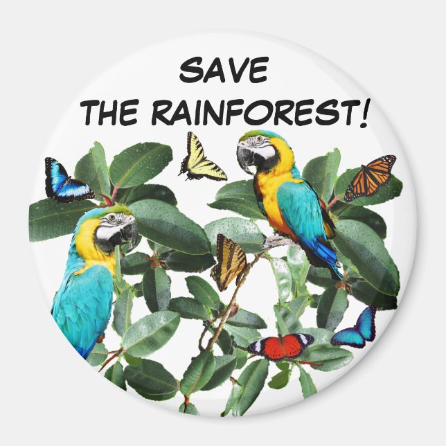 SAVE THE RAINFOREST    MAGNET (Front)