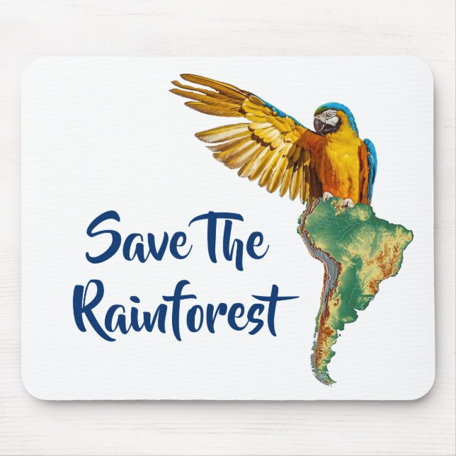 Save The Rainforest Mouse Pad (Front)