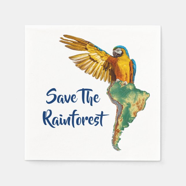 Save The Rainforest Napkin (Front)