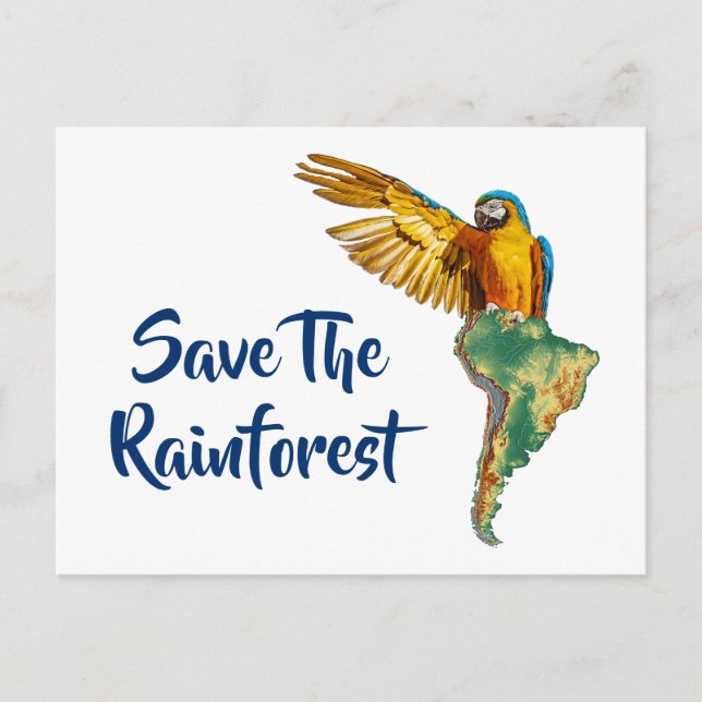 Save The Rainforest Postcard (Front)