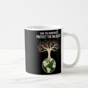 Save The Rainforest Protect The Wildlife Vintage E Coffee Mug