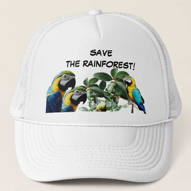 SAVE THE RAINFOREST   TRUCKER HAT (Front)