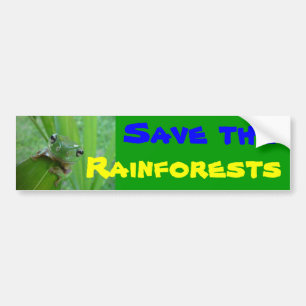 save the rainforests bumper sticker