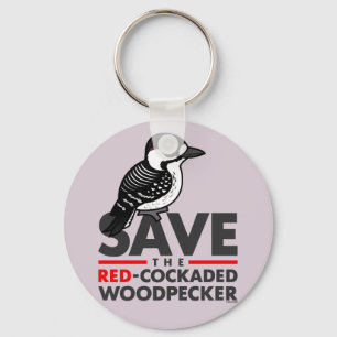Save the Red-cockaded Woodpecker Keychain