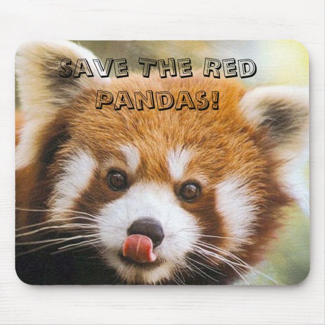 Save The Red Pandas! Mouse Pad (Front)