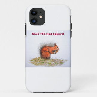 Save the red squirrel iPhone 11 case