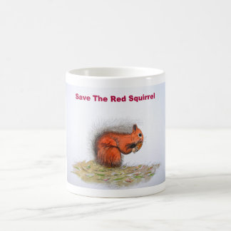 Save the red squirrel coffee mug