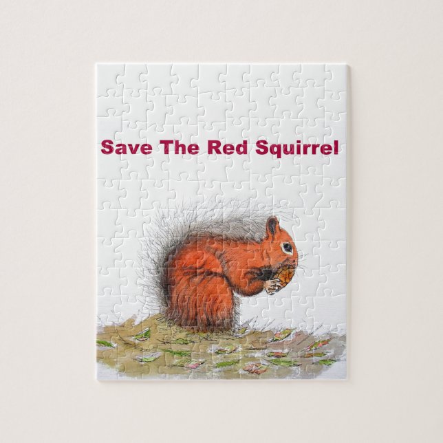 Save the red squirrel jigsaw puzzle (Vertical)