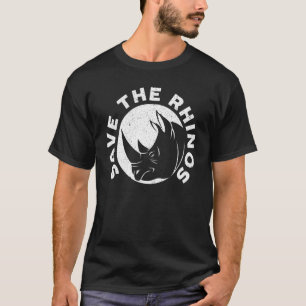 Save The Rhino Rhinocerus Wildlife Animal Herbivor T-Shirt
