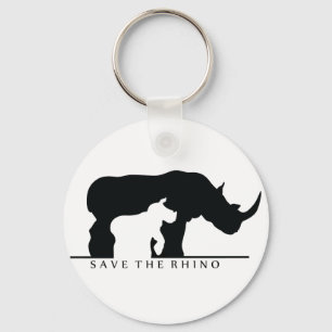 Save The Rhino (white ver.) Keychain