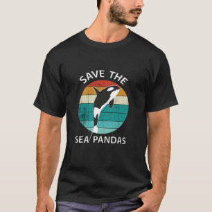 Save The Sea Pandas - Retro Orcas Gift Classic T-Shirt