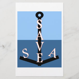 save the sea stationery