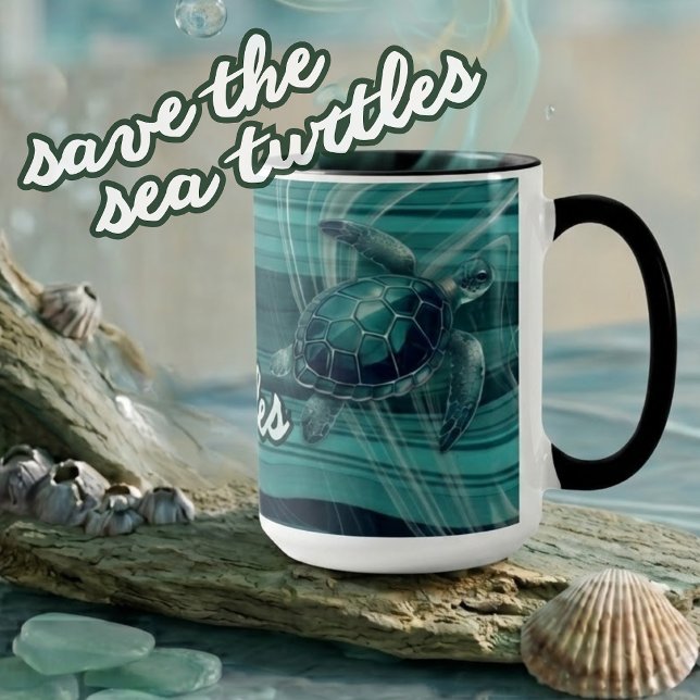 Save the Sea Turtle Mug (Creator Uploaded)