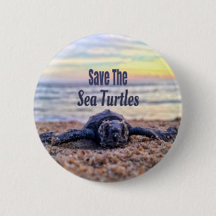 Save The Sea Turtles 2 Inch Round Button