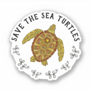 Save the  Sea Turtles Beautiful Detailed