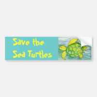 Save the Sea Turtles Bumper Sticker