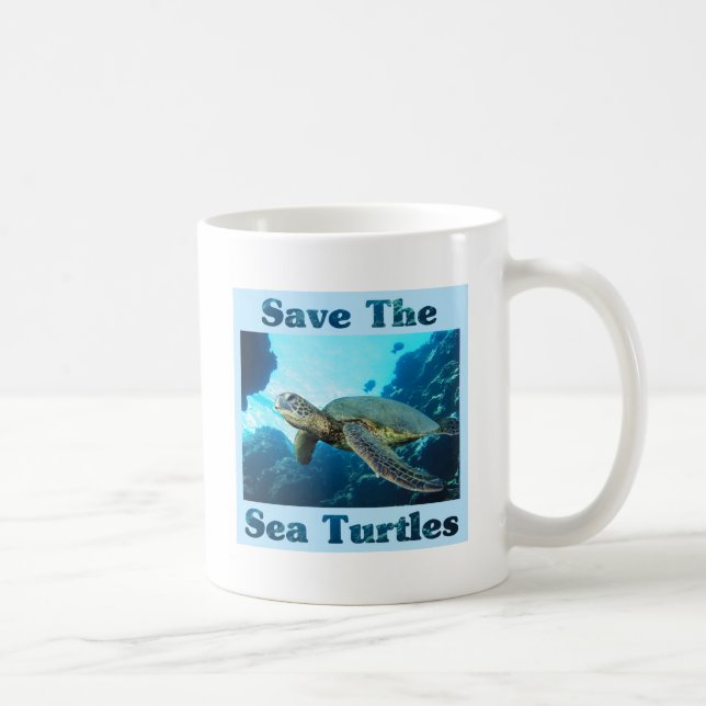 Save the Sea Turtles Coffee Mug (Right)
