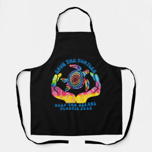 Save The Sea Turtles Keep Oceans Plastic Free Apron
