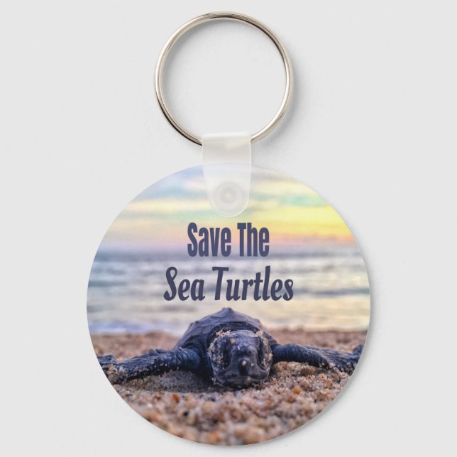 Save The Sea Turtles Keychain (Front)