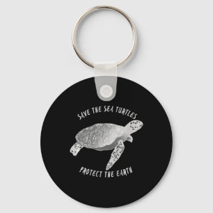 Save The Sea Turtles Protect The Earth Ocean Keychain