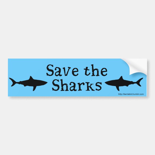 Save the Sharks bumper sticker (Front)