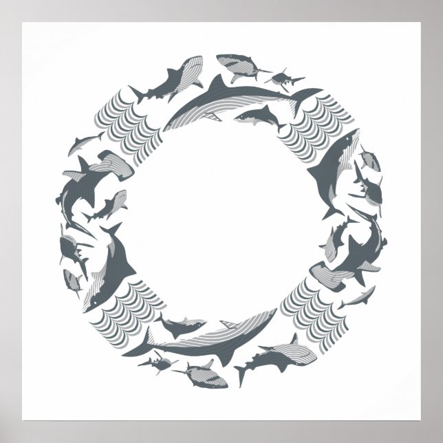 Save the Sharks Lifesaver Poster (Front)