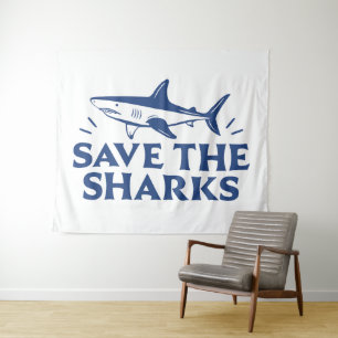 Save the sharks tapestry