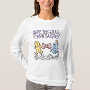 Save The Small Town Bakery Elegant Pastel PNG 🍪 T-Shirt