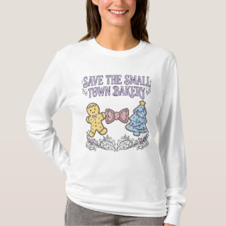Save The Small Town Bakery Elegant Pastel PNG 🍪 T-Shirt