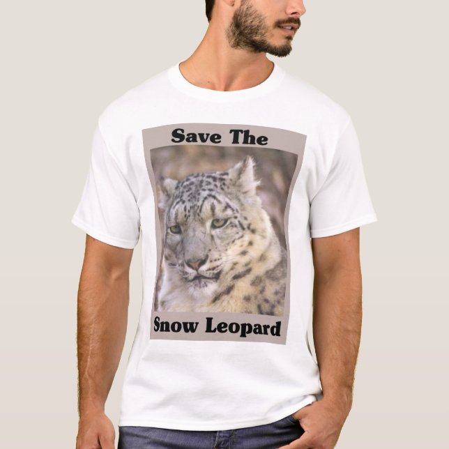Save the Snow Leopard T-Shirt (Front)