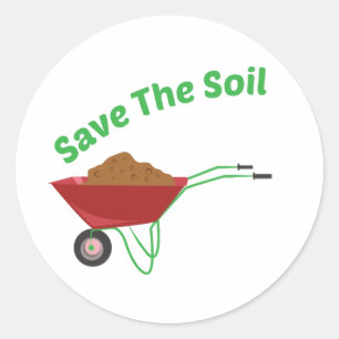 Save The Soil Classic Round Sticker
