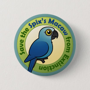 Save the Spix's Macaw from Extinction 2 Inch Round Button