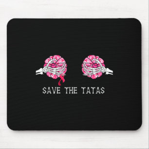 Save The T.a.T.a.s Pumpkin Breast Cancer Awareness Mouse Pad