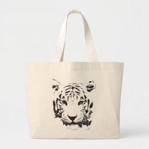 Save the Tiger Extinction is Forever Large Tote Bag