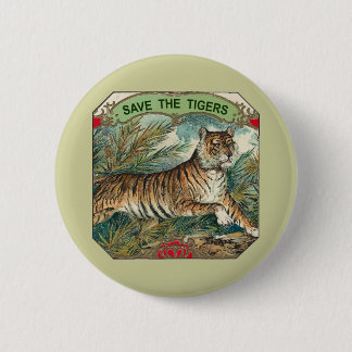 Save The Tigers 2 Inch Round Button