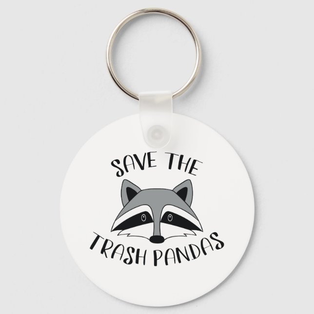 Save The Trash Pandas Keychain (Front)