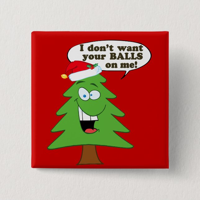 Save The Trees 2 Inch Square Button (Front)