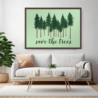 SAVE THE TREES forest art