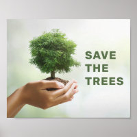 Save The Trees Hands Holding Tree Photo Eco
