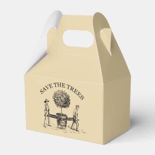 Save the Trees Vintage Illustration Favour Box 1