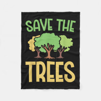Save The Trees Youth Environmentalism Apparel Fleece Blanket