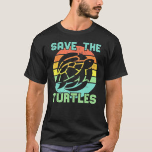 Save The Turtles Animal Rights Sea Turtle Vintage T-Shirt