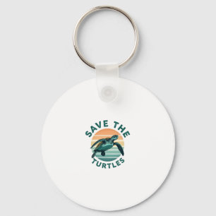 Save The Turtles Animal Turtle Pet Lover (1) Keychain