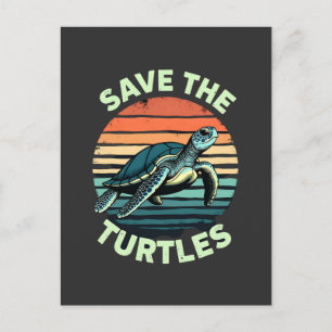 Save The Turtles Animal Turtle Pet Lover (2) Postcard