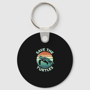 Save The Turtles Animal Turtle Pet Lover (4) Keychain