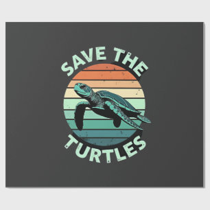 Save The Turtles Animal Turtle Pet Lover (4) Wrapping Paper