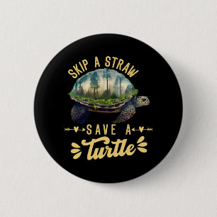 Save the Turtles Environmental Protection Ocean 2 Inch Round Button