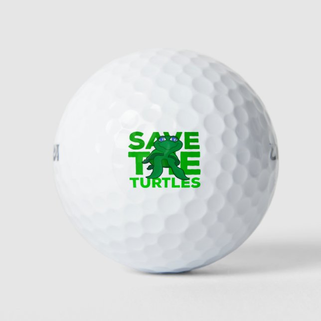 Save The Turtles Golf Balls (Front)