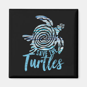 Save The Turtles Vintage Earth Day Magnet